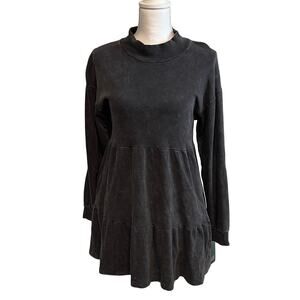 Wild Fable Women's Washed Black Long Sleeve Sweatshirt Dress - Size XS - NWT